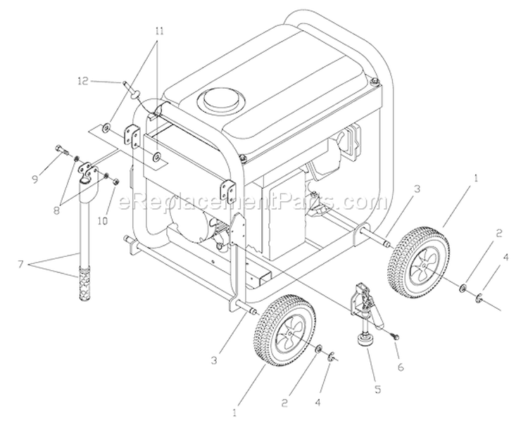 Page D Diagram and Parts List for 030339-0  Briggs and Stratton Generator